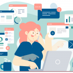 Grafische Darstellung zum Multitasking im Job: Es ist nicht immer einfach, beim Thema Marketing-Begriffe den Überblick zu behalten.