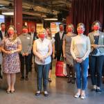 Die Teilnehmer*innen des Workshops mit Maske und Abstand