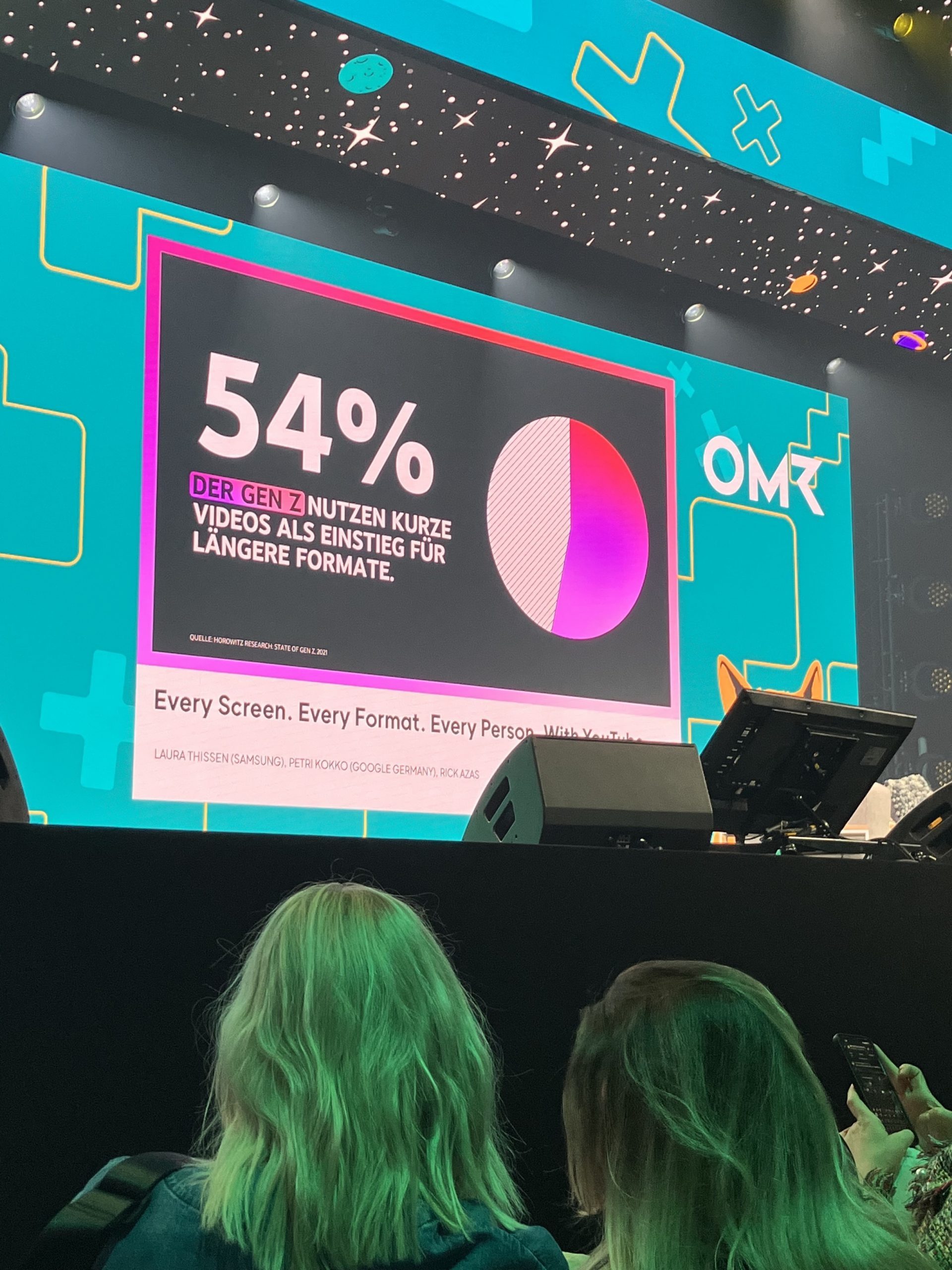 Blick auf eine B&uuml;hne bei der OMR 2023