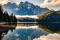 Eibsee – KI generiertes Bild See mit Bergen im Hintergrund - Bild generiert von KI-Tool