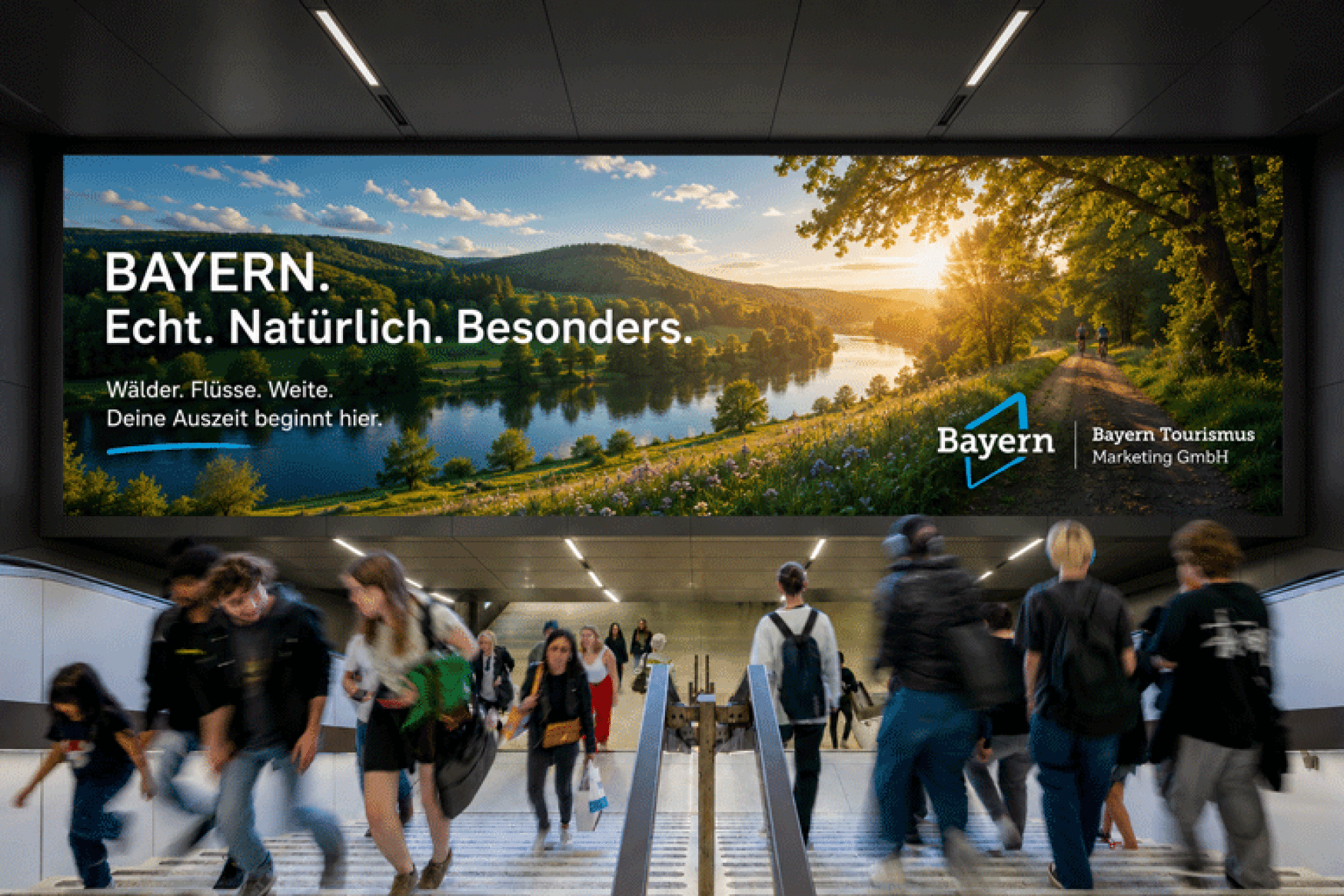 Bild der Str&ouml;er GmbH von einem Werbebanner f&uuml;r die Bayern Tourismus Marketing GmbH