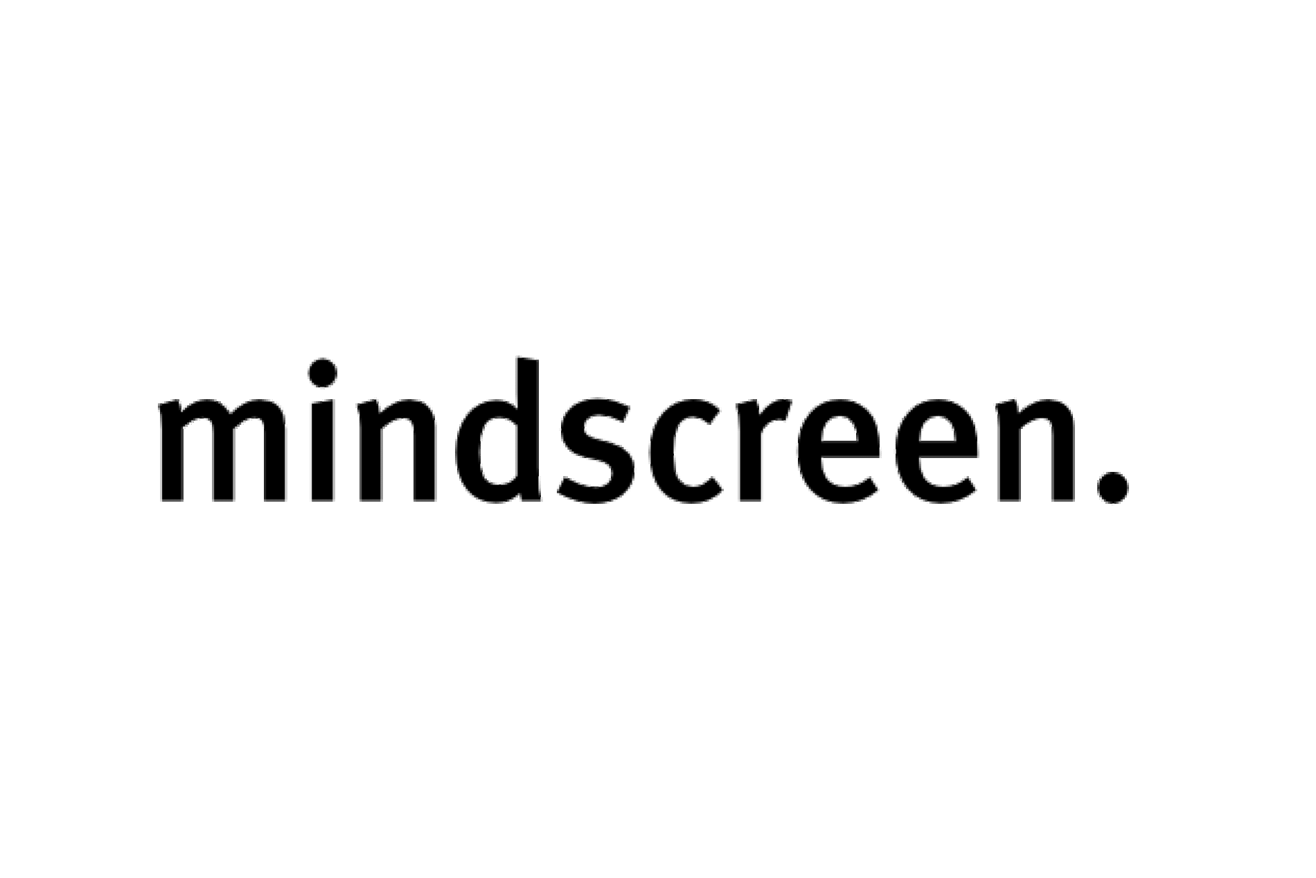 Logo mindscreen GmbH in schwarz vor wei&szlig;em Hintergrund.